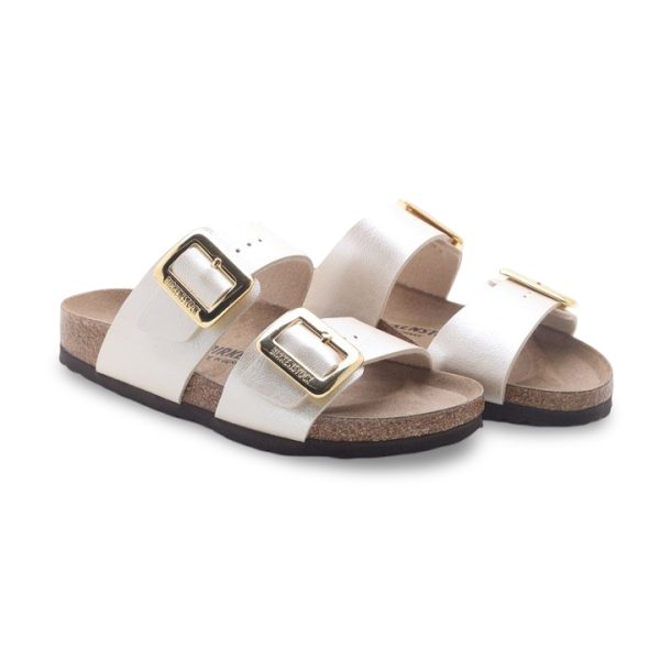 Birkenstock Sidney Buckle Graceful Pearl White